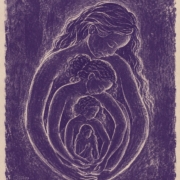 Stylized illustration of four nested human figures, each gently turning inward toward a smaller figure at the center, symbolizing contemplative inquiry, self-awareness, and the unfolding journey into deeper layers of experience.